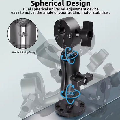 Trolling Motor Support Stabilizer Mount Tough Claw Clamp for Rail 15.5mm- 42.7mm