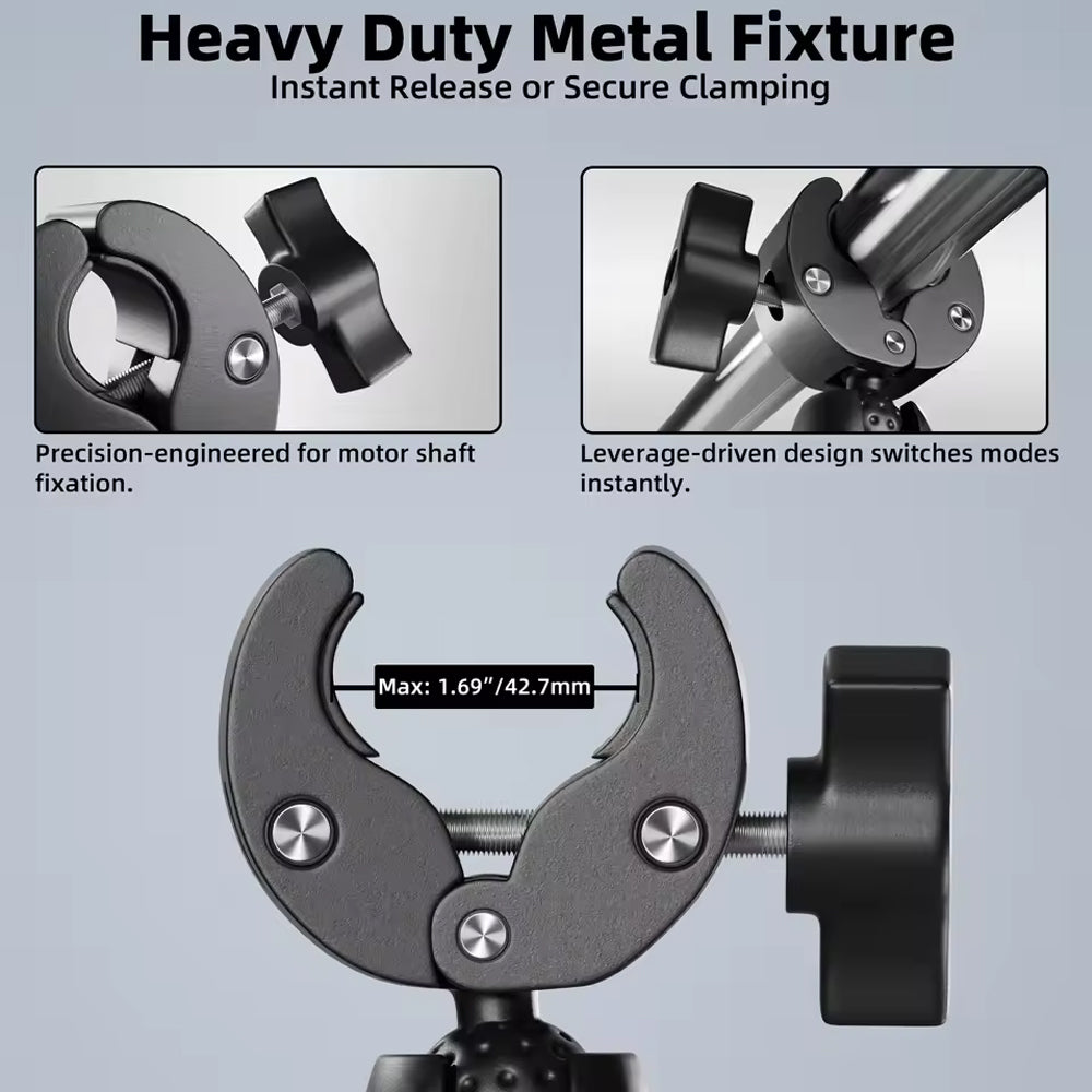 Trolling Motor Support Stabilizer Mount Tough Claw Clamp for Rail 15.5mm- 42.7mm