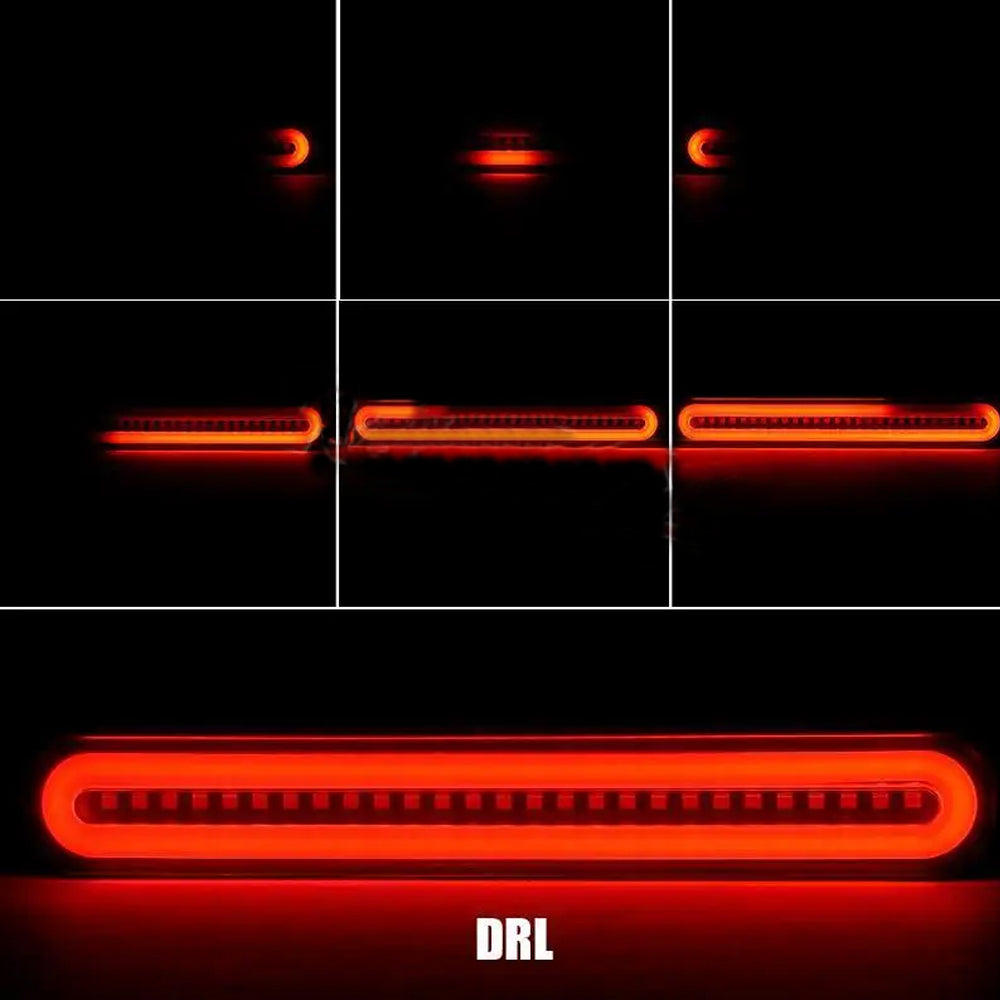2pcs 3 in 1 LED Tail Light 125x35mm Stop/Tail/Indicator/DRL for Trailer Truck
