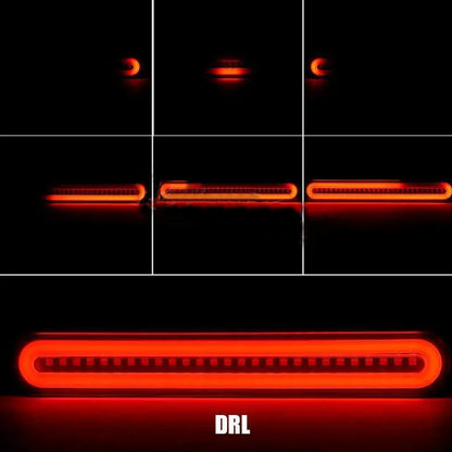 2pcs 3 in 1 LED Tail Light 125x35mm Stop/Tail/Indicator/DRL for Trailer Truck