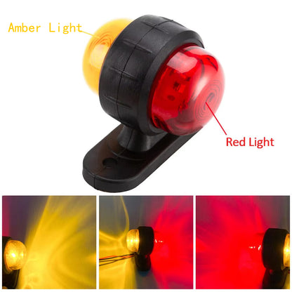 4 x LED Side Marker Light Red Amber Trailer Truck Caravan Signal Marker Lamp