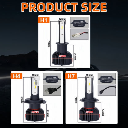 2 x Osram H4 LED Globes 24V 6500K 45W LED Truck Headlight Super Bright H4 Bulbs