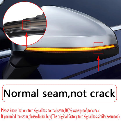 2x Dynamic Turn Signal Led Rearview Mirror Light for Peugeot 2008 208 Citroen C3
