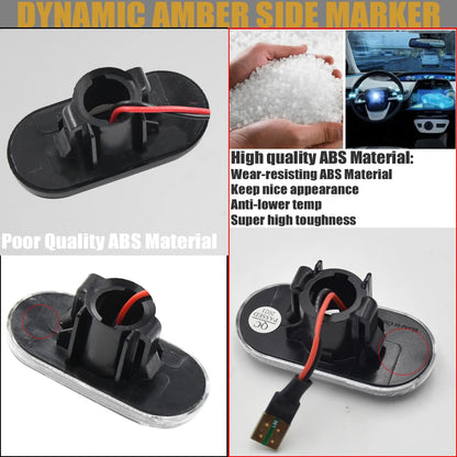 2 x Dynamic LED Side Marker Lights Turn Signal Lamps for Nissan Renault Opel