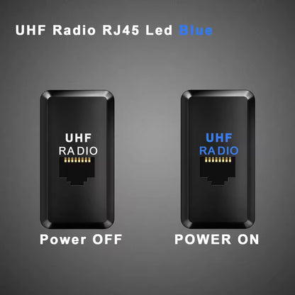 UHF Radio Mike In Dash Socket Blue LED Socket For Toyota FJ Cruiser 2007 - 2018