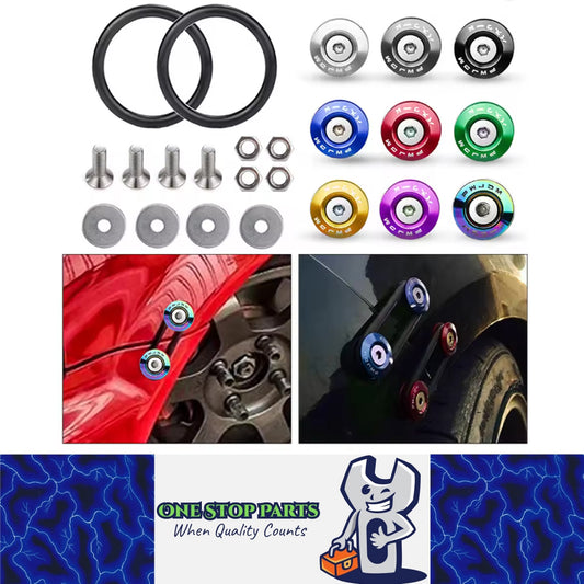 Universal Quick Release Fasteners Kit for Car Front Rear Bumper Hatch Cover