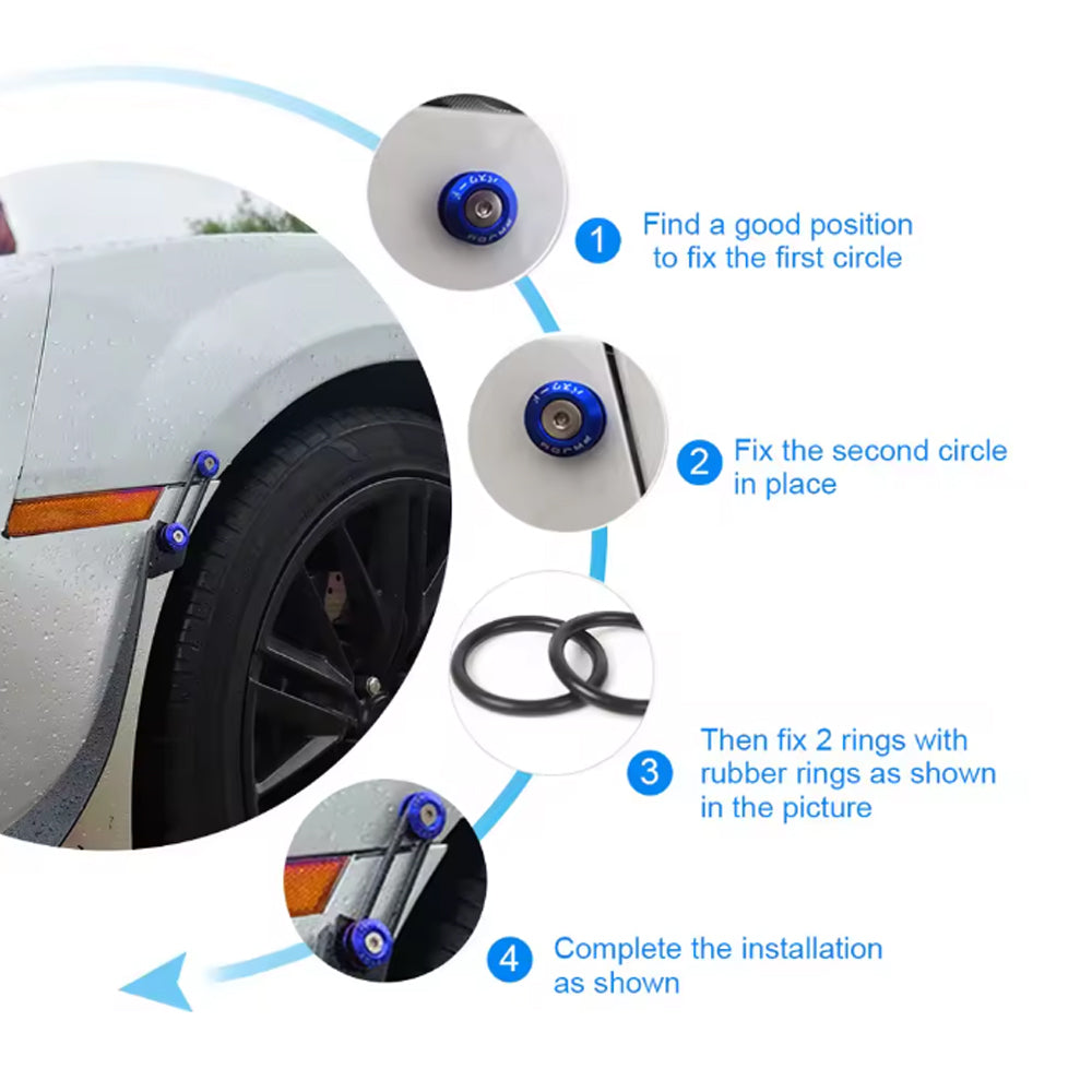 Universal Quick Release Fasteners Kit for Car Front Rear Bumper Hatch Cover