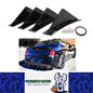 4 x Universal Rear Bumper Diffuser Lip Spoiler Fin Trim for Car Scratch Guard