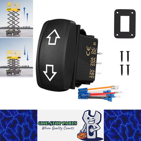 UP Down Reverse Polarity Momentary Switch 12V-24V DPDT Polarity Reversing Switch