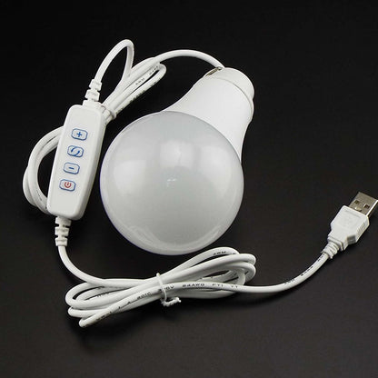 USB 10w Dimmable Light Bulb with Inline Switch with 2 Meter Cable (1pc)