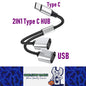 USB C Hub Type C Male Splitter to 2 x USB Female Adaptor ideal in car Adaptor