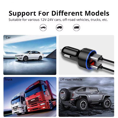 Dual USB Car Charger Cigarette Lighter Adapter Fast 3.1A QC3.0 LED Digital 1pc