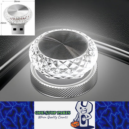 White USB Mini LED Decorative Atmosphere Lamp For Car Interior Plug Play