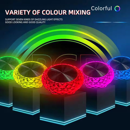 Ice Blue USB Mini LED Decorative Atmosphere Lamp For Car Interior Plug Play