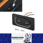 USB Outlet Panel 18W PD USB C Typc C and 18W QC 3.0 Car Charger 12-24V with LED