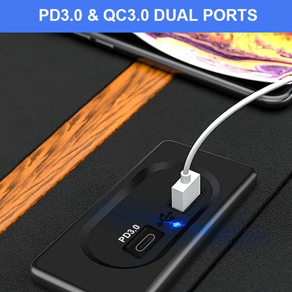 USB Outlet Panel 18W PD USB C Typc C and 18W QC 3.0 Car Charger 12-24V with LED