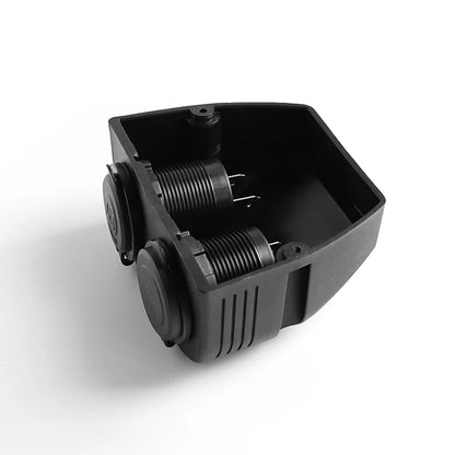 Tent Type Panel 12-24V Cigarette Lighter Socket + Dual USB Port Charger 5V 4.2A