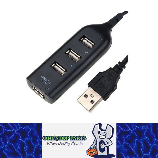 USB Power outlet to 4 x USB 2.0 High Speed Outlet Ports USB Splitter 1 to 4