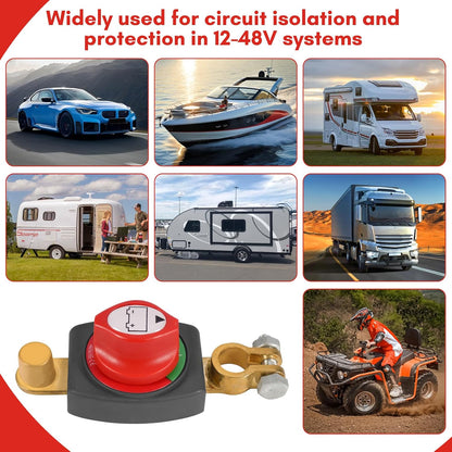 12V - 48V Heavy Duty Positive Terminal Isolator Switch Bike Boat Golf Cart Buggy