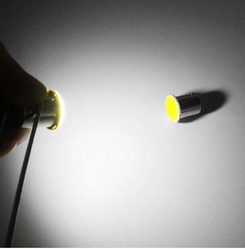 50 x Cool White BA15S 1156 12V COB Style Cool White Flat Face LEDs (50pcs)