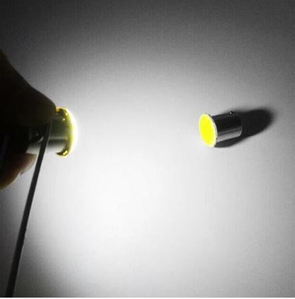 30 x Cool White BA15S 1156 12V COB Style Cool White Flat Face LEDs (30pcs)