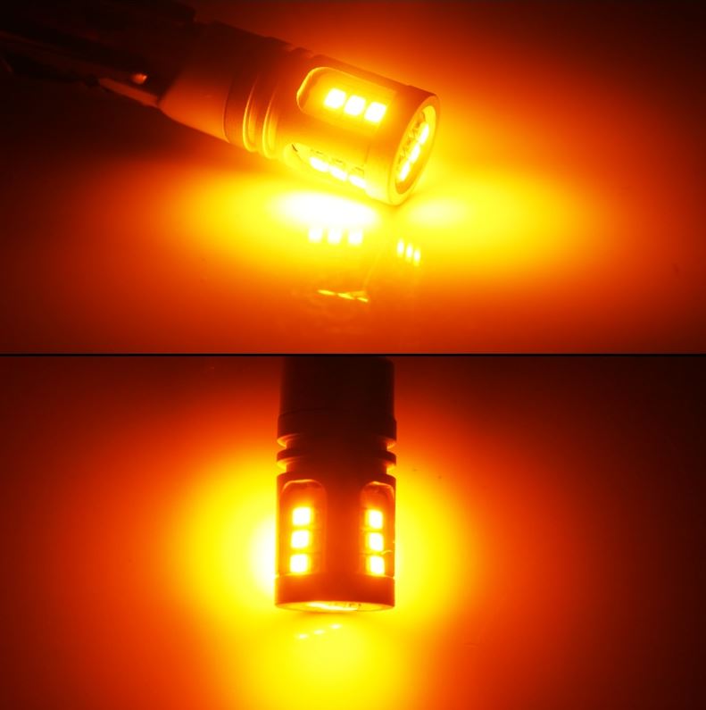 10 x Yellow BAX9S 10-30v 15smd error free, Canbus non polarity Yellow (10pcs)