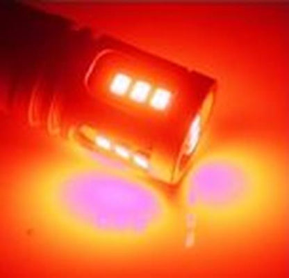 2 x Red BAY9S 10-30v 15smd error free, Canbus non polarity Red (2pcs)