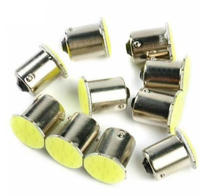 20 x Cool White BA15S 1156 12V COB Style Cool White Flat Face LEDs (20pcs)