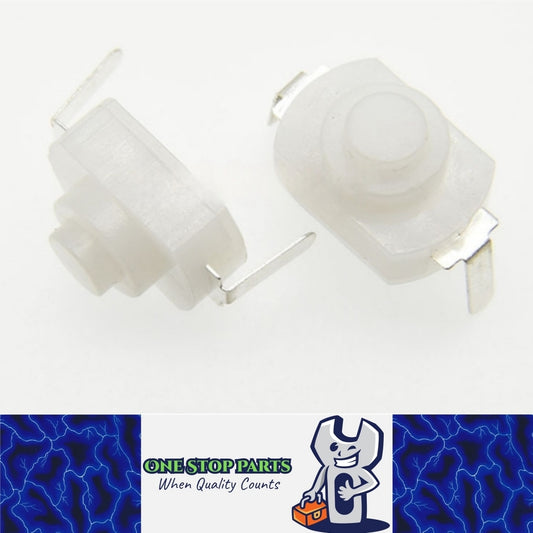 10 x White Mini micro switch on/off 12*8mm 1Amp with right angle solder tabs