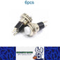 6 x White Push Button Switches Panel Mount 10mm Momentary OFF/ON SPST Switches