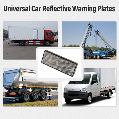 3 x White Reflectors Adhesive Backing Stick on White Reflectors 88x35mm 3pcs