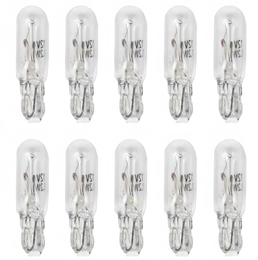 10 x 12V 1.2W T5 Wedge WARM WHITE Globes TYPE T-5mm Dashboard Coated Globes