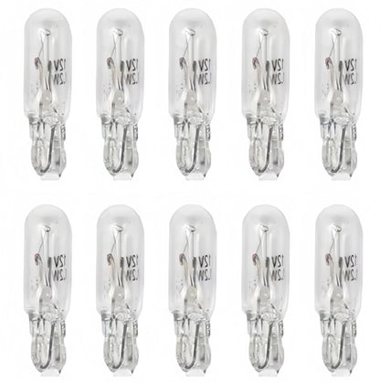 10 x 12V 1.2W T5 Wedge WARM WHITE Globes TYPE T-5mm Dashboard Coated Globes