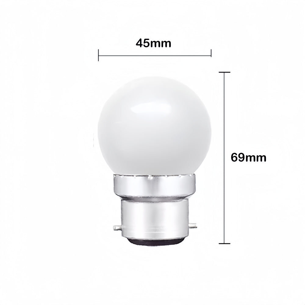 Cool White 24V B22 1W LED Bubble Globe Frosted Lens LED Bulb ideal for sign