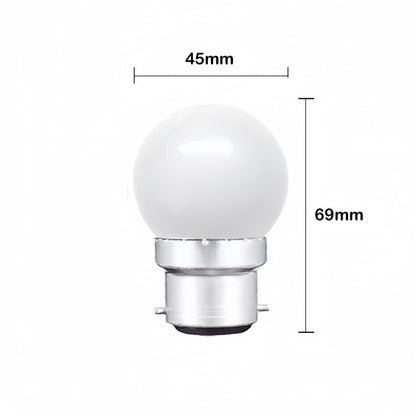 Cool White 24V B22 1W LED Bubble Globe Frosted Lens LED Bulb ideal for sign