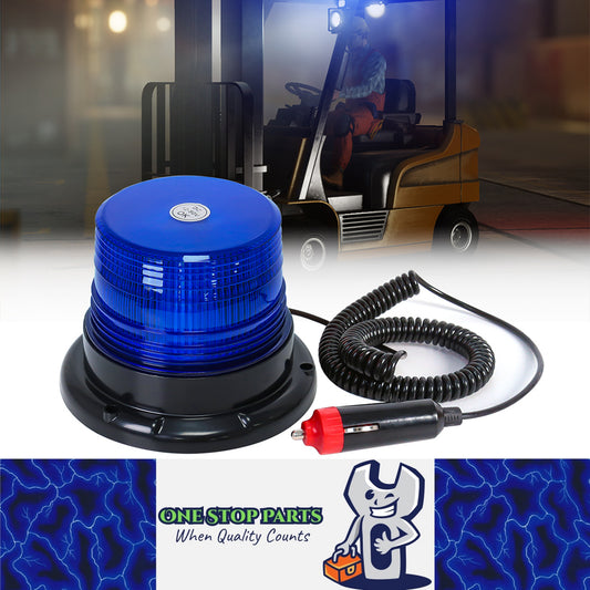 Magnetic Base Blue LED Emergency Strobe Light Roof Flashing Beacon Warning Light