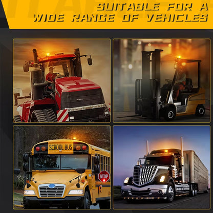 Magnetic Amber LED Emergency Strobe Light Roof Flashing Beacon Warning Light