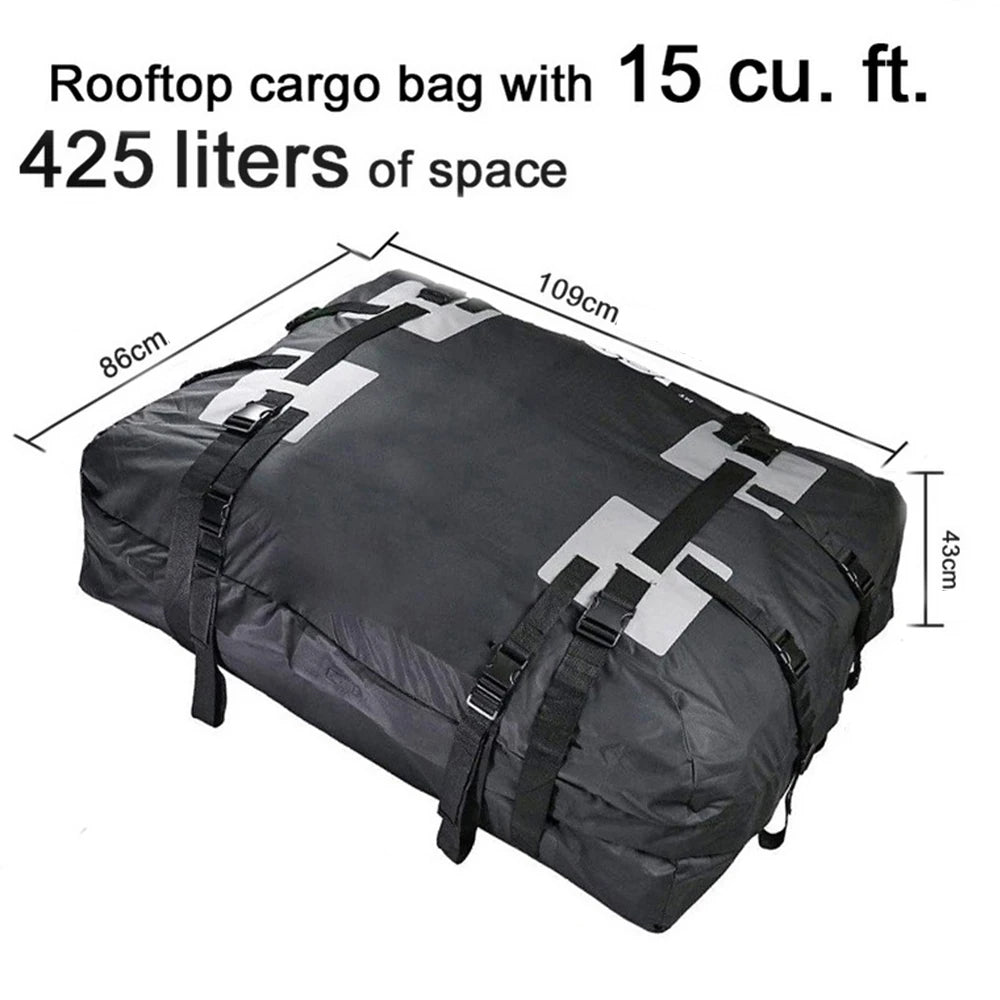 109x86x43cm Waterproof Car Roof Luggage Bag 600D Oxford Cloth Cargo Carrier Bag