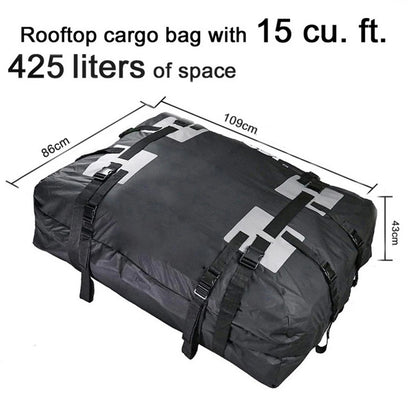 109x86x43cm Waterproof Car Roof Luggage Bag 600D Oxford Cloth Cargo Carrier Bag
