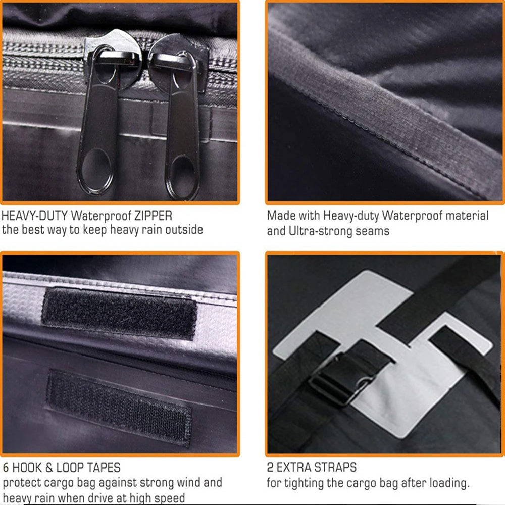 109x86x43cm Waterproof Car Roof Luggage Bag 600D Oxford Cloth Cargo Carrier Bag