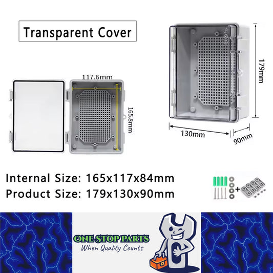 Waterproof Outdoor Electrical Box 179x130x90mm Plastic Enclosure Junction Box