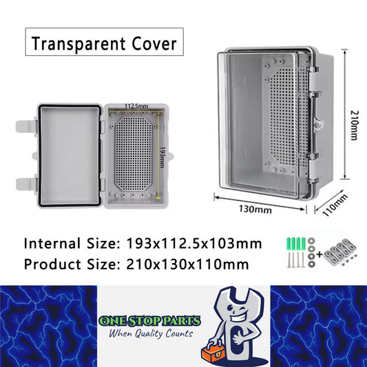 Waterproof Outdoor Electrical Box 210x130x110mm Plastic Enclosure Junction Box