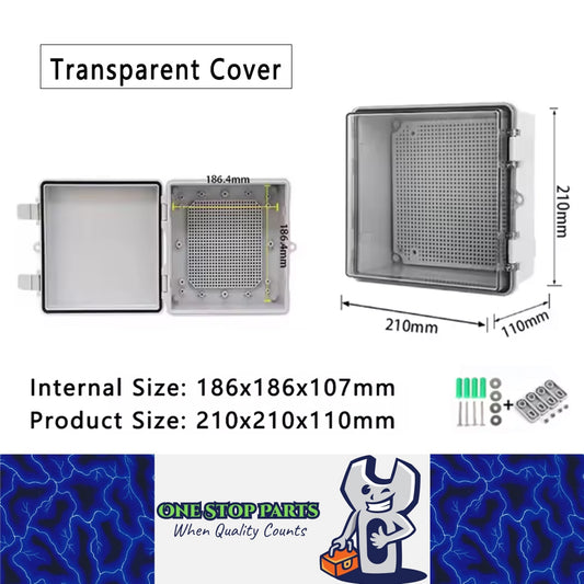 Waterproof Outdoor Electrical Box 210x210x110mm Plastic Enclosure Junction Box