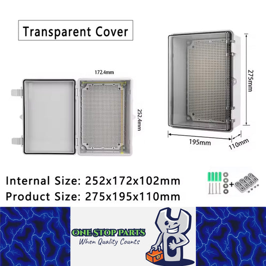 Waterproof Outdoor Electrical Box 275x195x110mm Plastic Enclosure Junction Box
