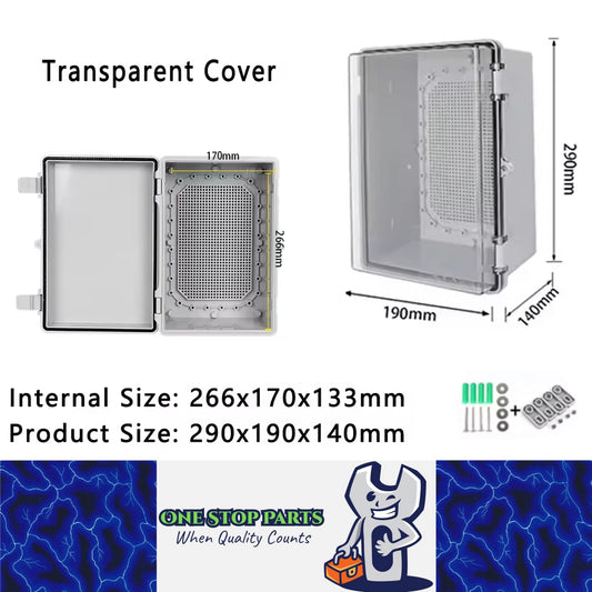 Waterproof Outdoor Electrical Box 290x190x140mm Plastic Enclosure Junction Box
