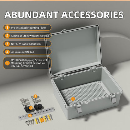 Waterproof Outdoor Electrical Box 400x300x180MM Plastic Junction Enclosure Box