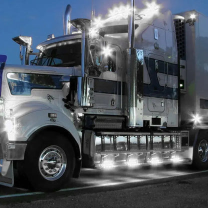 2 x White LED Front Marker Lamp 100x38mm 12-24V 15LEDs Front Marker Signal Light