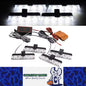 4 x Car Front LED Grille Lights White LED Strobe Light Remote Grill Warning Lamp