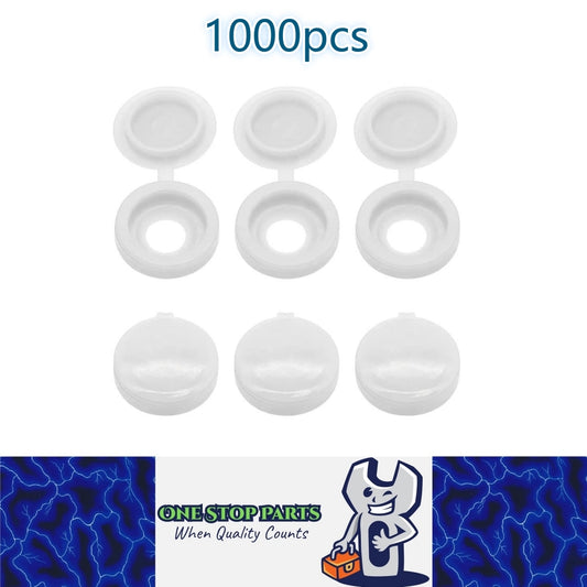 1000 x White screw covers Bulk Screw Cap Covers with Lid (1000pcs)