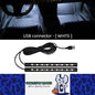 White LED Car Foot Light LED Interior Decoration Backlight USB Atmosphere Lamp